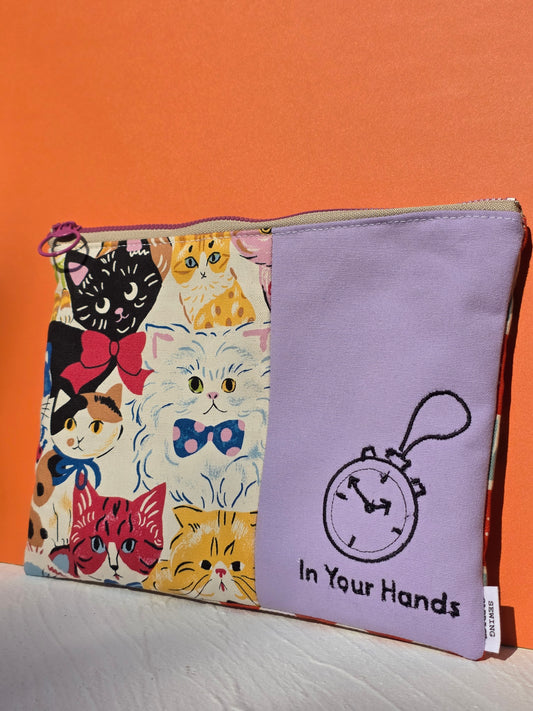 Mini Tablet Case – Padded Patchwork Tablet Sleeve with Embroidered Faith & Love Message, Handmade Christian Gift