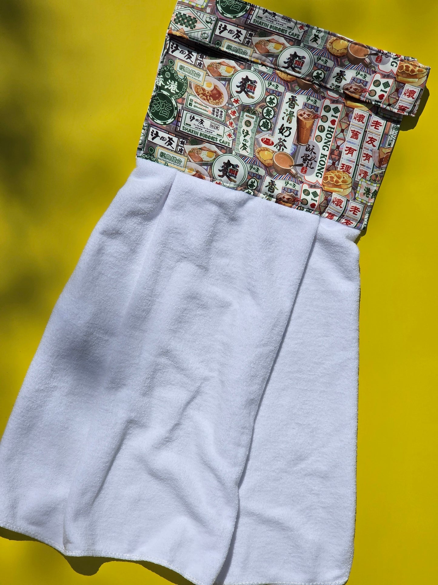 Handmade Hanging Tea Towel | Embroidered Christian Kitchen Towel | Cha Chaan Teng Gift | Housewarming Gift
